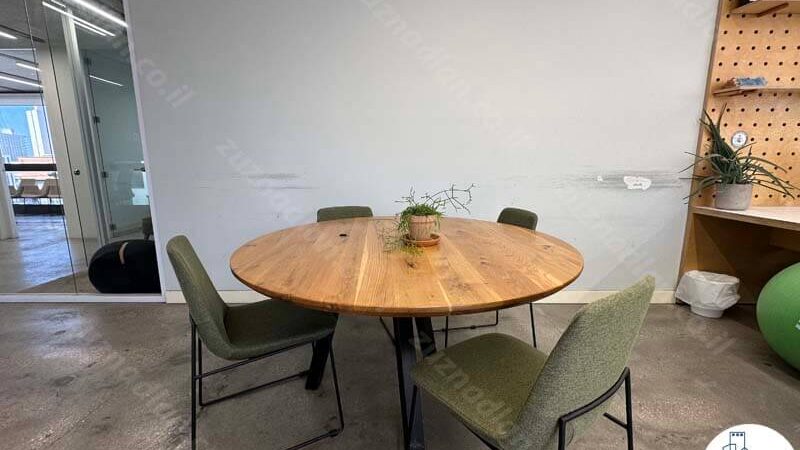 שולחן עגול של משרד להשכרה להייטק 237 מר במתחם רוטשילד בתל אביב