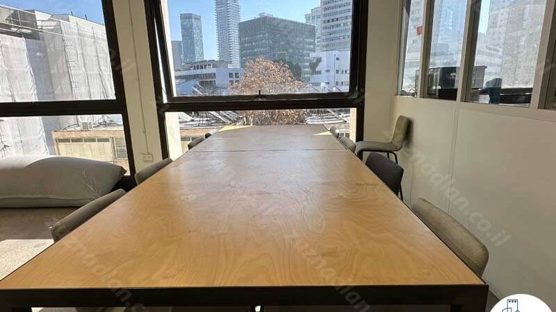 שולחן אוכל של משרד להשכרה להייטק 237 מר במתחם רוטשילד בתל אביב