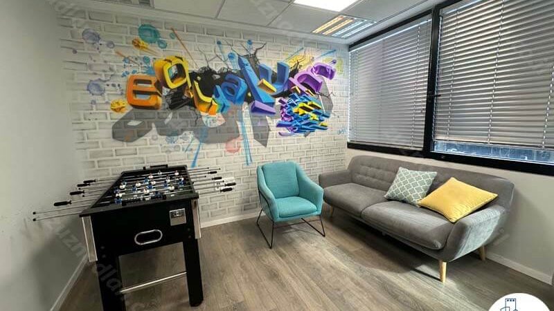 פינת משחקים של משרד להשכרה להייטק 430 מר בבית אגיש רבד בתל אביב