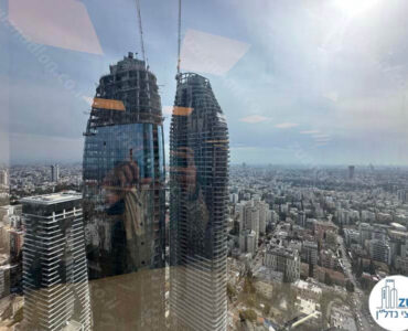 נוף מחלון של משרד חדש להשכרה 185 מר במגדל משה אביב ברמת גן