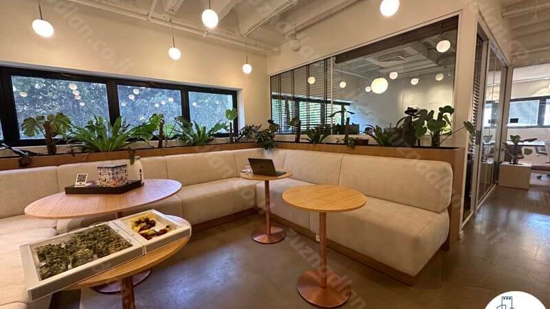 פינת ישיבה של משרד להשכרה 278 מר להייטק במגדלי שקל תל אביב