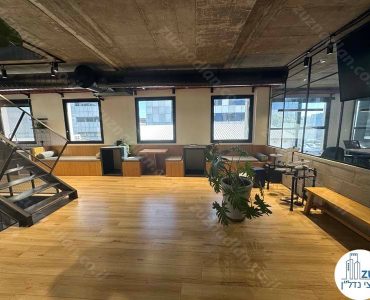 פינות ישיבה של משרד להשכרה להייטק 1400 מר בשכונת מונטיפיורי בתל אביב