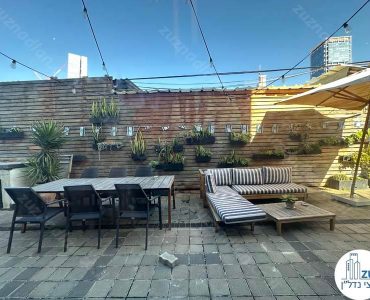 מרפסת של משרד להשכרה להייטק 1400 מר בשכונת מונטיפיורי בתל אביב