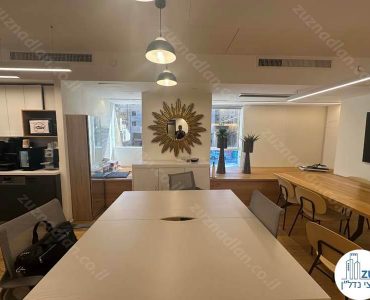 פינת אוכל של משרד להשכרה להייטק במגדלי התאומים ברמת גן
