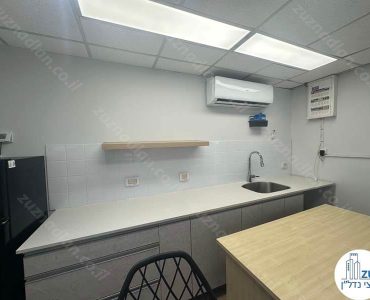 מטבחון של משרד להשכרה לחברות הייטק ברחוב גרשון שץ בשכונת מונטיפיורי תל אביב